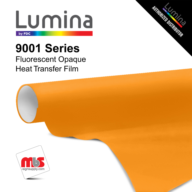 15'' x 25 Yards Lumina® 9001 Semi-Matte Orange 2 Year Unpunched 3.9 Mil Heat Transfer Vinyl (Color code 009)